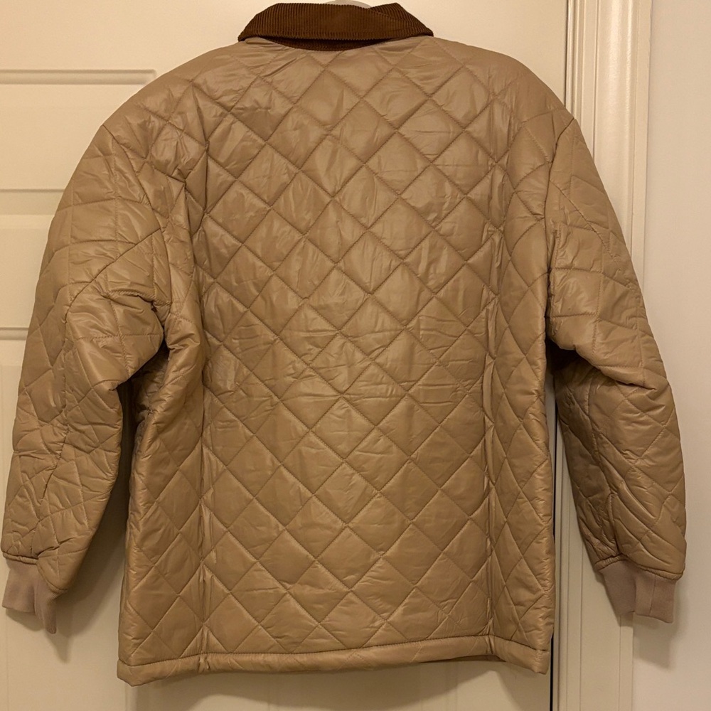 GAP Golden Khaki Brown Relaxed Quilted Nylon Jacket/NWT/L - Picture 14 of 14